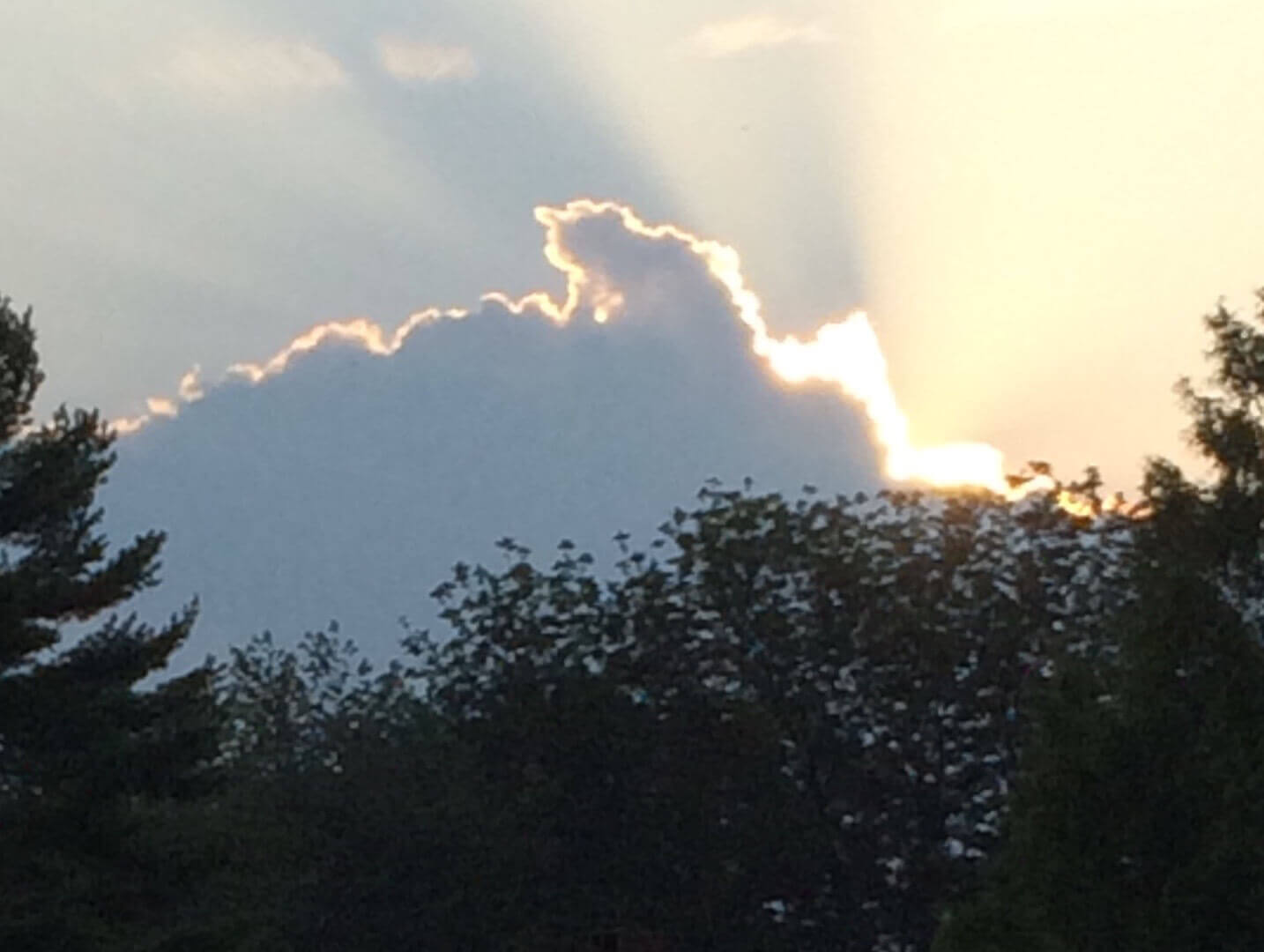 Backlit Cloud at Sunset