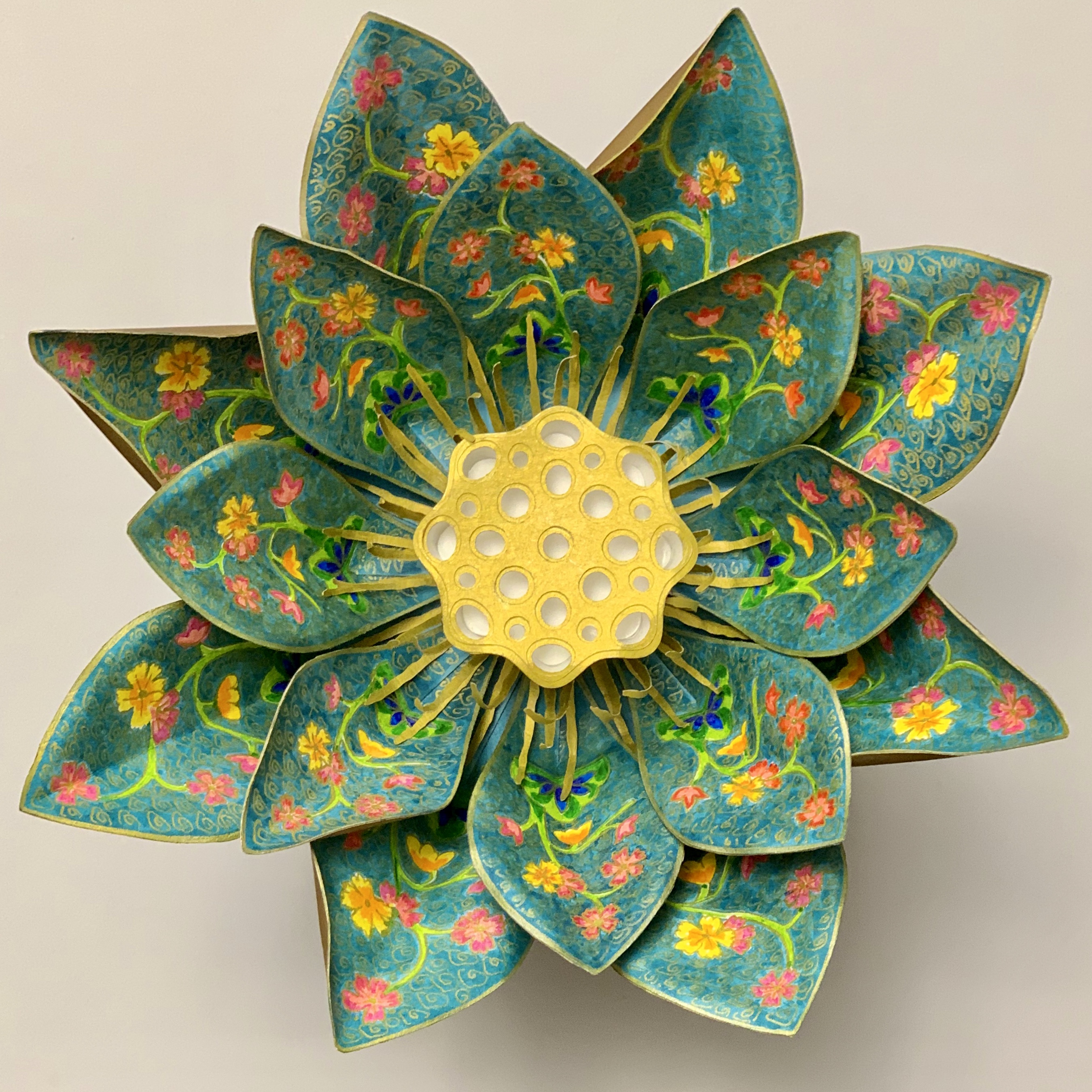 close up cloissone paper sculpture